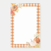 Herbstbauernhaus Rustic Kariert Orange Buffalo Kar Post-it Klebezettel (Vorderseite)
