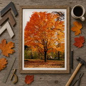 Herbstbaum, Ahornbaum im Herbstposter Poster
