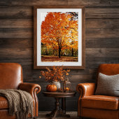 Herbstbaum, Ahornbaum im Herbstposter Poster