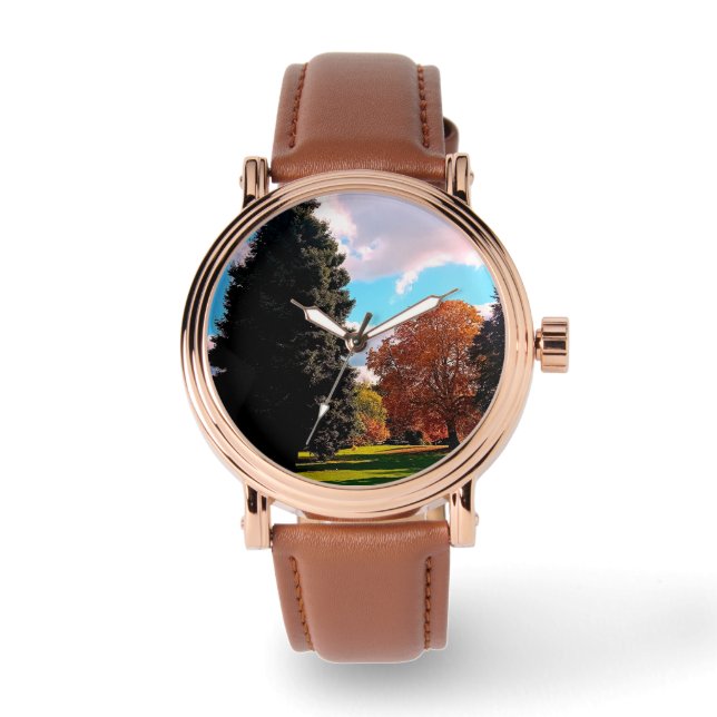 Herbstbaum Armbanduhr (Vorderseite)