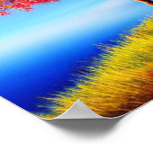 Herbstbaum auf einem Cliff Poster (Ecke)