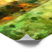 Herbstbaum auf einem Hügel im Sonnenuntergang Land Poster (Ecke)