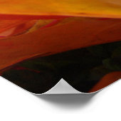 Herbstbaum-Blätter Poster Rot Orange Blätter Kunst (Ecke)