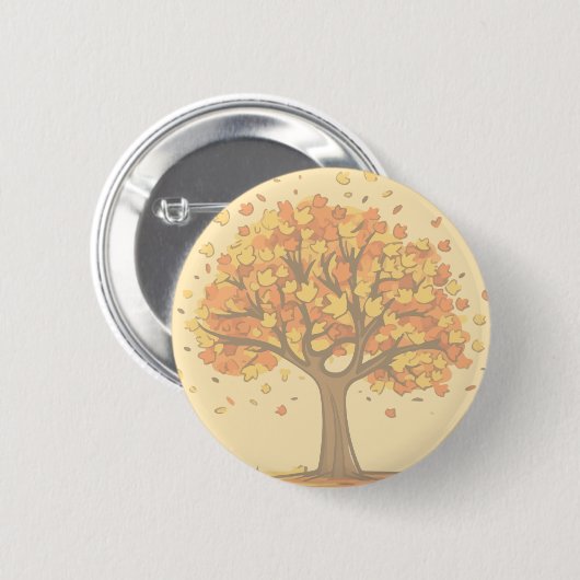 Herbstbaum Button (Vorne & Hinten)