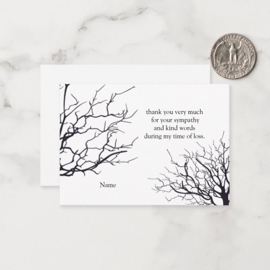 Herbstbaum Dankeschön Karte (Vorderseite/Rückseite Beispiel)