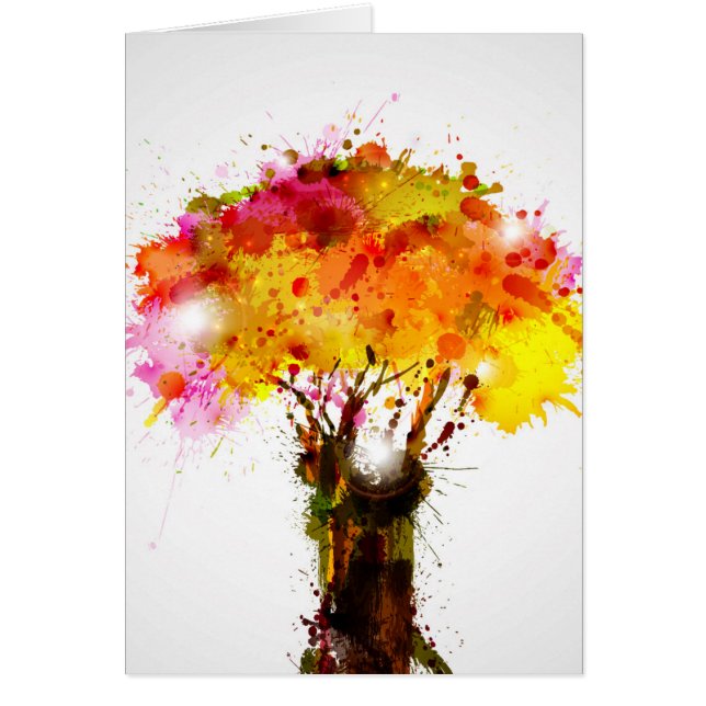 Herbstbaum, der sich durch Blöcke bildet (Vorne)