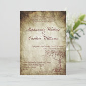 Herbstbaum-Einladung Einladung (Stehend Vorderseite)