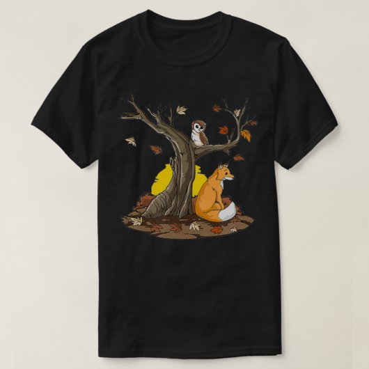 Herbstbaum für Eule  T-Shirt (Design vorne)