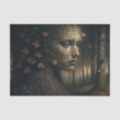 Herbstbaum Gesicht surreal Decoupage Seidenpapier (Vorderseite)