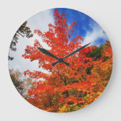 Herbstbaum Große Wanduhr (Vorderseite)