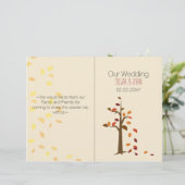 Herbstbaum, Herbst-Hochzeitsprogramm (Stehend Vorderseite)