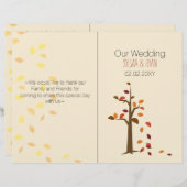 Herbstbaum, Herbst-Hochzeitsprogramm (Vorne/Hinten)