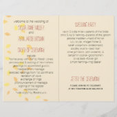 Herbstbaum, Herbst-Hochzeitsprogramm (Rückseite)