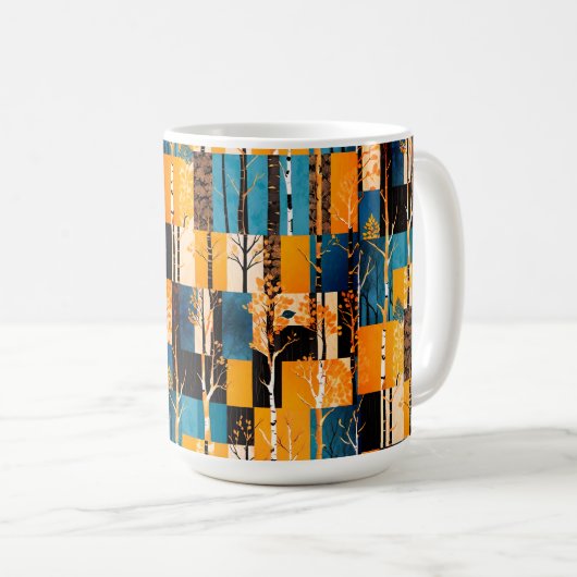 Herbstbaum Herbstleaf-Farbmuster Kaffeetasse (VorderseiteRechts)