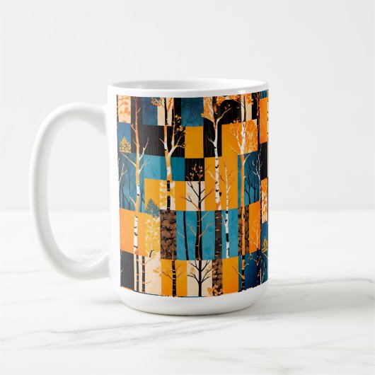 Herbstbaum Herbstleaf-Farbmuster Kaffeetasse (Links)