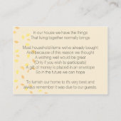 Herbstbaum, Hochzeit im Herbst gut wünscht Begleitkarte (Rückseite)