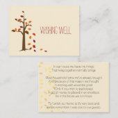 Herbstbaum, Hochzeit im Herbst gut wünscht Begleitkarte (Vorne/Hinten)