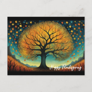 Herbstbaum Holiday Herbst Erntedank Postkarte