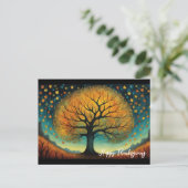 Herbstbaum Holiday Herbst Erntedank Postkarte (Stehend Vorderseite)