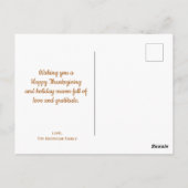 Herbstbaum Holiday Herbst Erntedank Postkarte (Rückseite)