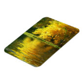 Herbstbaum im Wald mit Reflektion Magnet (Linke Seite)