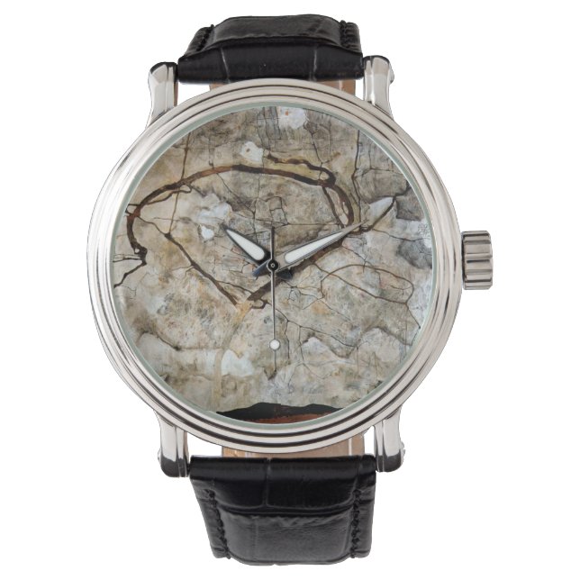 Herbstbaum in Bewegung von Egon Schiele Armbanduhr (Vorderseite)