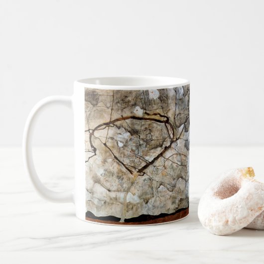 Herbstbaum in Bewegung von Egon Schiele Kaffeetasse (Mit Donut)