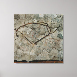 Herbstbaum in Bewegung von Egon Schiele Leinwanddruck