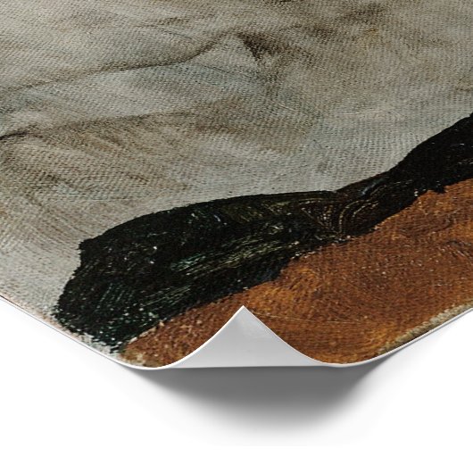 Herbstbaum in Bewegung von Egon Schiele Poster (Ecke)