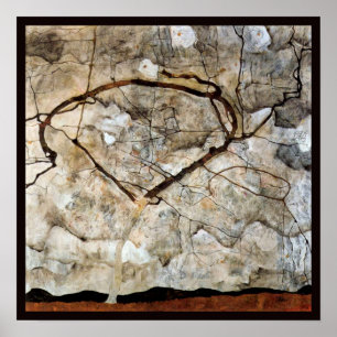 Herbstbaum in Bewegung von Egon Schiele Poster