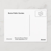 Herbstbaum in Boston, öffentlicher Garten Postkarte (Rückseite)