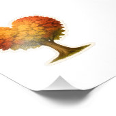 Herbstbaum in Herzform Fotodruck (Ecke)