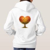 Herbstbaum in Herzform Hoodie (Rückseite)