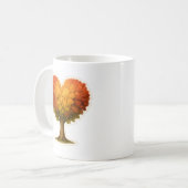 Herbstbaum in Herzform Kaffeetasse (Vorderseite Links)