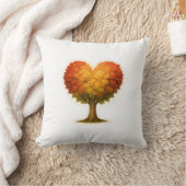 Herbstbaum in Herzform Kissen (Decke)
