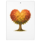 Herbstbaum in Herzform Klemmbrett (Rückseite)