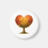 Herbstbaum in Herzform Magnet (Vorne)