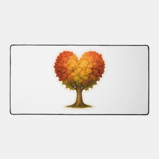 Herbstbaum in Herzform Schreibtischunterlage (Vorderseite)