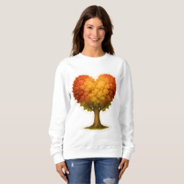 Herbstbaum in Herzform Sweatshirt