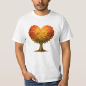 Herbstbaum in Herzform T-Shirt (Vorderseite)