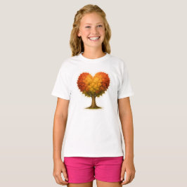 Herbstbaum in Herzform T-Shirt
