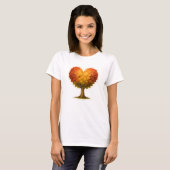 Herbstbaum in Herzform T-Shirt (Vorne ganz)