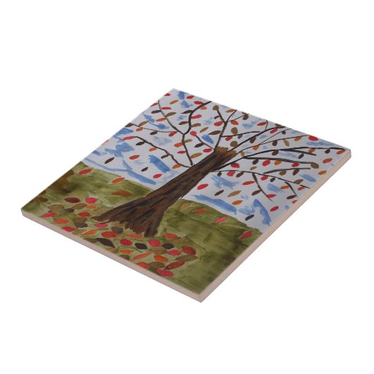 Herbstbaum-Keramik Fliese (Seite)