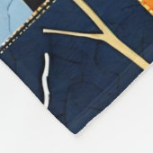 Herbstbaum lässt Farbmuster-Muster zurück Fleecedecke (Ecke)