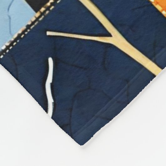 Herbstbaum lässt Farbmuster-Muster zurück Fleecedecke (Ecke)