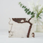 Herbstbaum mit Fuchsias Postkarte (Stehend Vorderseite)