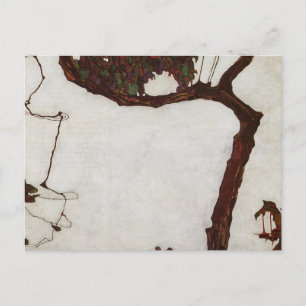 Herbstbaum mit Fuchsias Postkarte