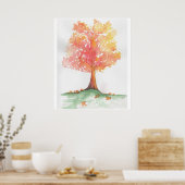 Herbstbaum Poster (Küche)