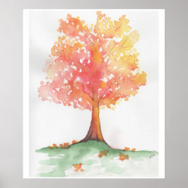 Herbstbaum Poster