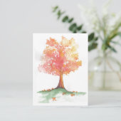 Herbstbaum Postkarte (Stehend Vorderseite)